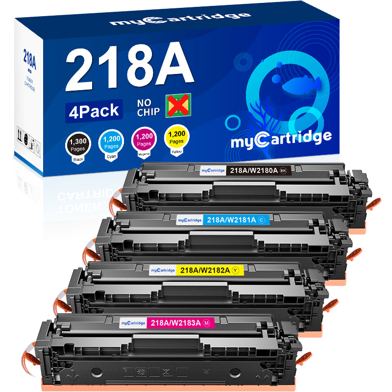 HP 218A Compatible Toner Cartridge No Chip (4Pack:Black,Cyan, Magenta,Yellow)