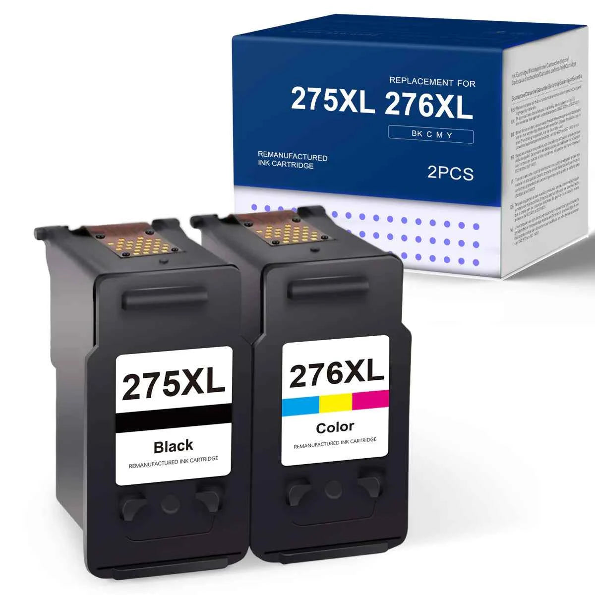 myCartridge Compatible Canon PG-275XL CL-276XL Ink Cartridges 2-Pack (1 Black, 1 Tri-Color) | PIXMA TS3522 TR4720 TR4722 TS3520 | 400 Pages Black