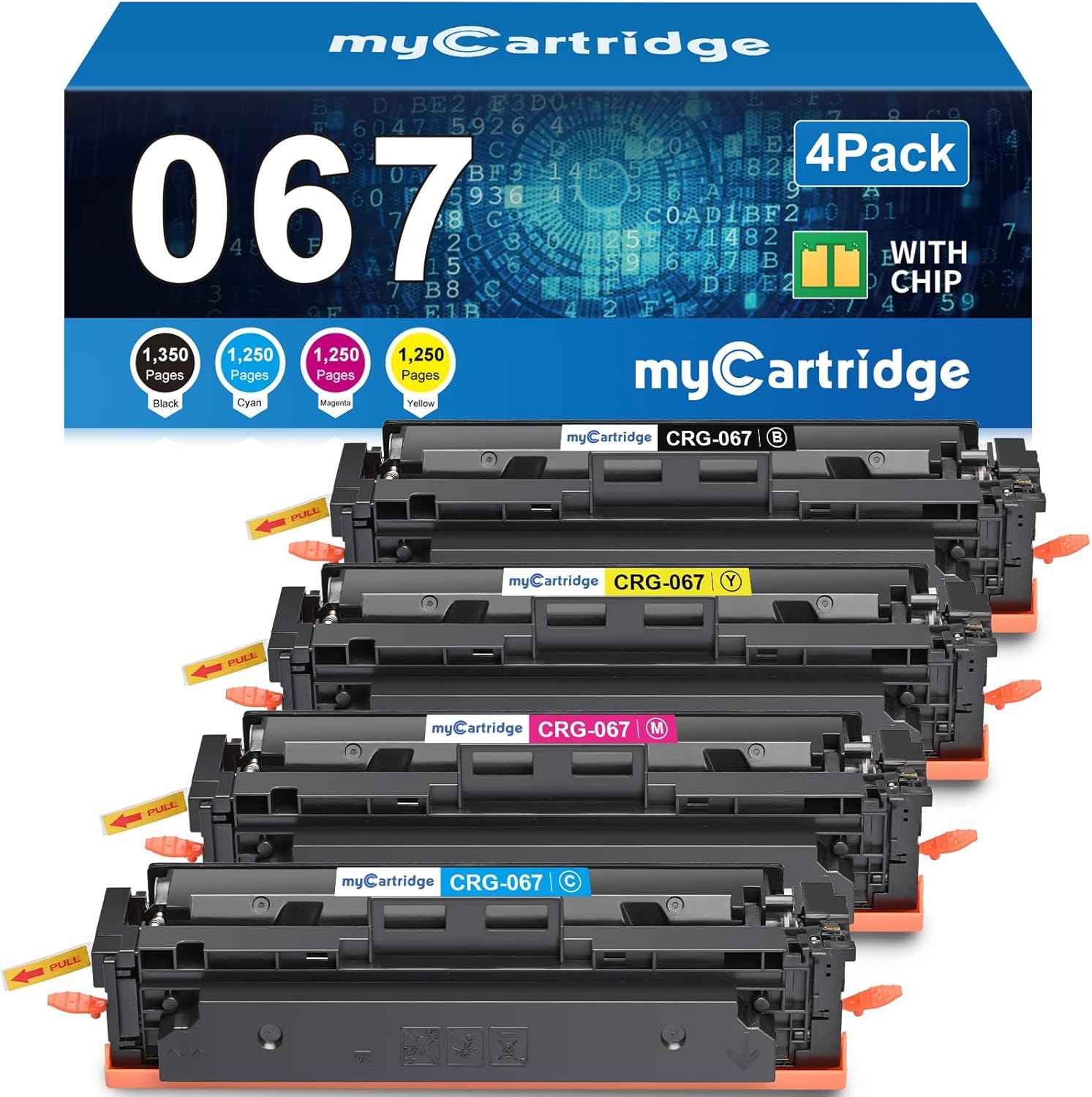 067 Toner Cartridge Set 067H MF656Cdw MF654Cdw MF650C Compatible for Canon 067 Color ImageCLASS LBP632Cdw LBP633Cdw LBP631Cw LBP630C MF652Cdw MF653Cdw MF651Cw MF655Cdw Printer Ink High Yield (4-Pack)