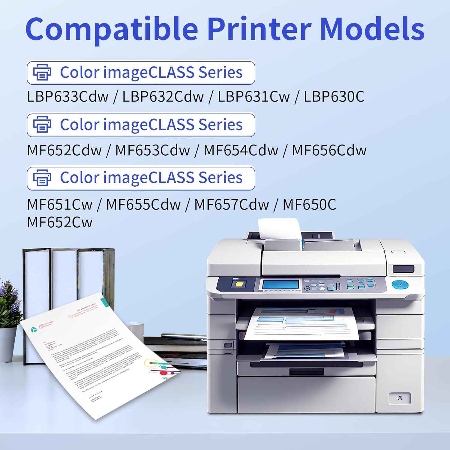 067 Toner Cartridge Set 067H MF656Cdw MF654Cdw MF650C Compatible for Canon 067 Color ImageCLASS LBP632Cdw LBP633Cdw LBP631Cw LBP630C MF652Cdw MF653Cdw MF651Cw MF655Cdw Printer Ink High Yield (4-Pack)