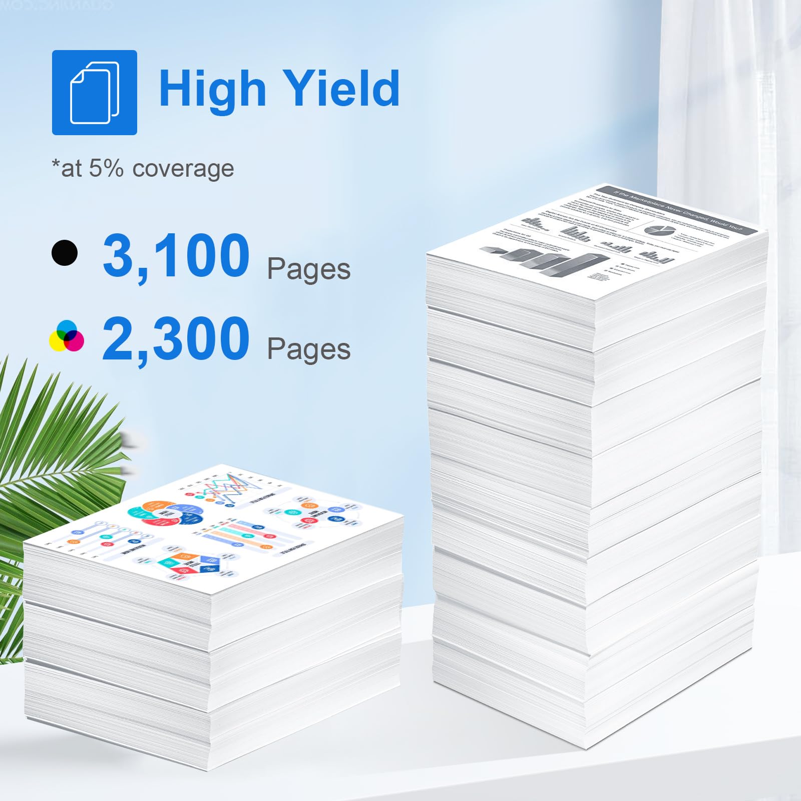 Compatible Canon 054 CRG054 Toner Cartridge(4Pack:Black,Cyan, Magenta,Yellow)