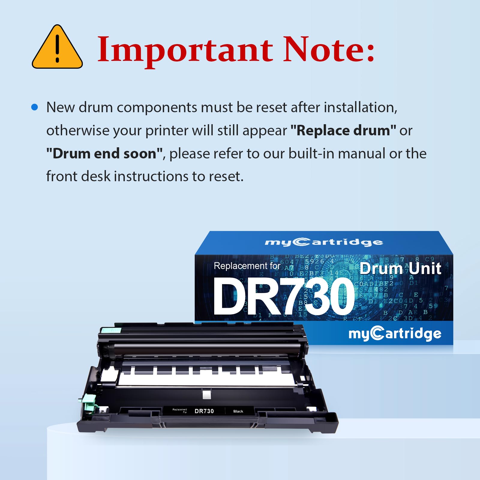 DR730 Drum Unit Compatible Replacement for TN730 TN760 TN770(2Pack-Black)