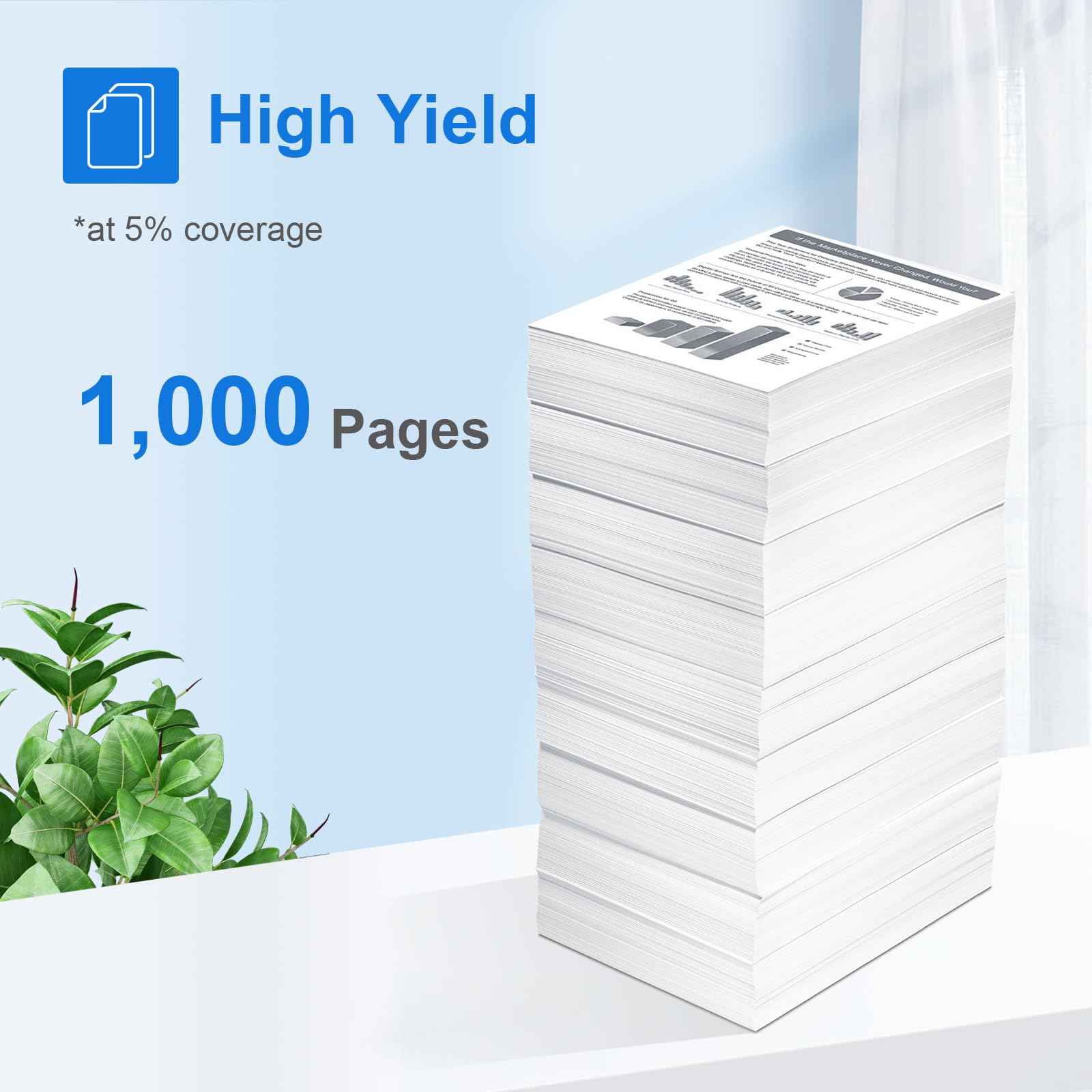 48A Toner Cartridge Compatible for HP 48A CF248A for Laserjet Pro M15w M15a M16w M16a MFP M29w M29a M28w M28a Printer (4 Black)