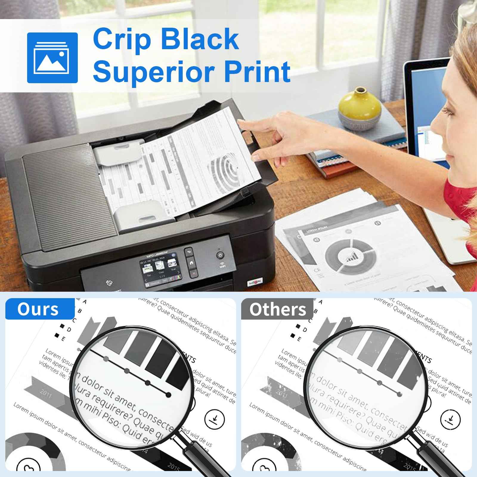 48A Toner Cartridge Compatible for HP 48A CF248A for Laserjet Pro M15w M15a M16w M16a MFP M29w M29a M28w M28a Printer (4 Black)