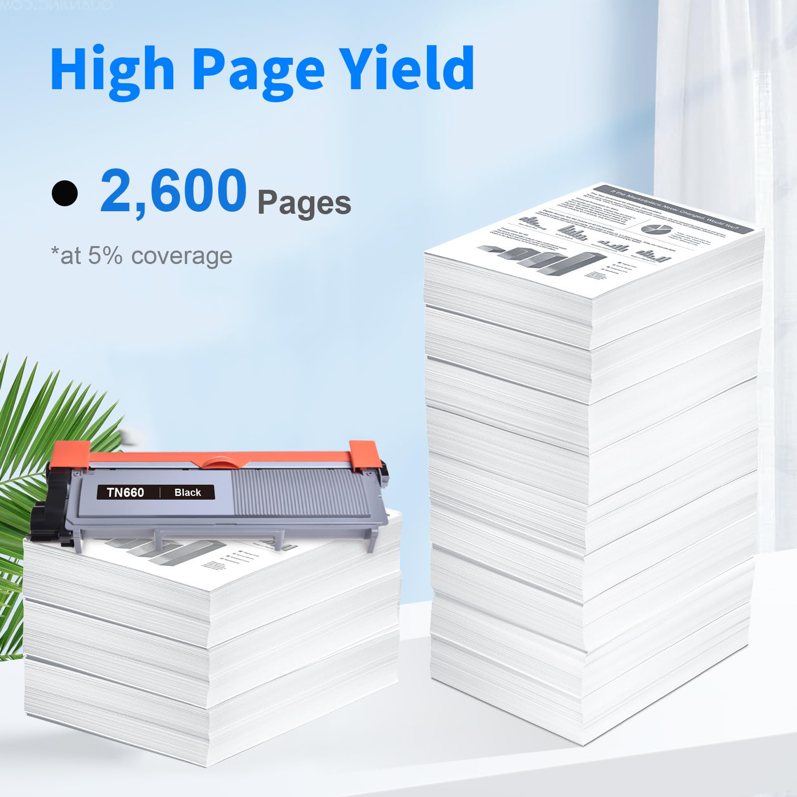 Compatible Brother TN660 Toner Cartridge  (2 Black)