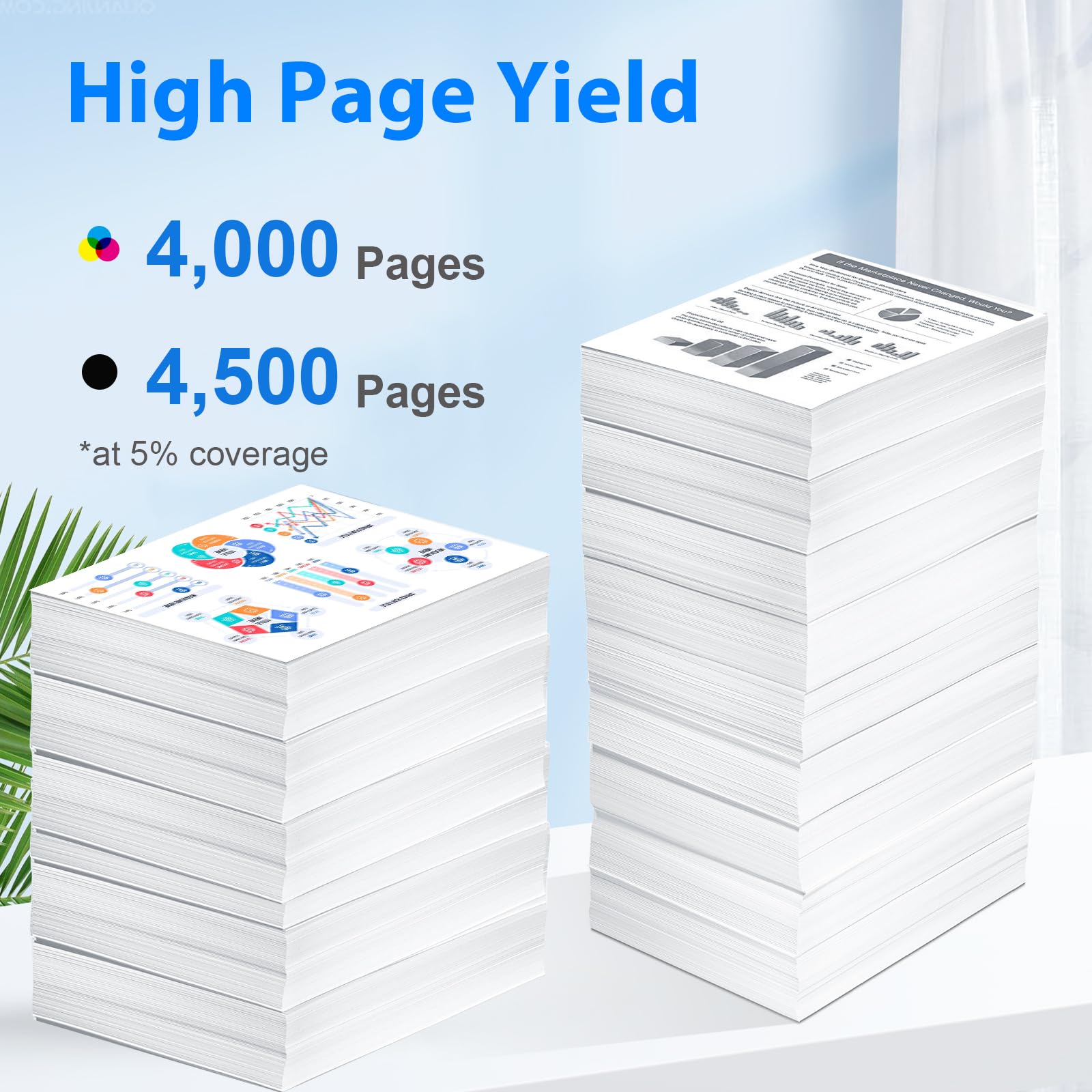 Compatible Brother TN433 Toner Cartridge (4Pack:Black, Cyan, Magenta, Yellow)