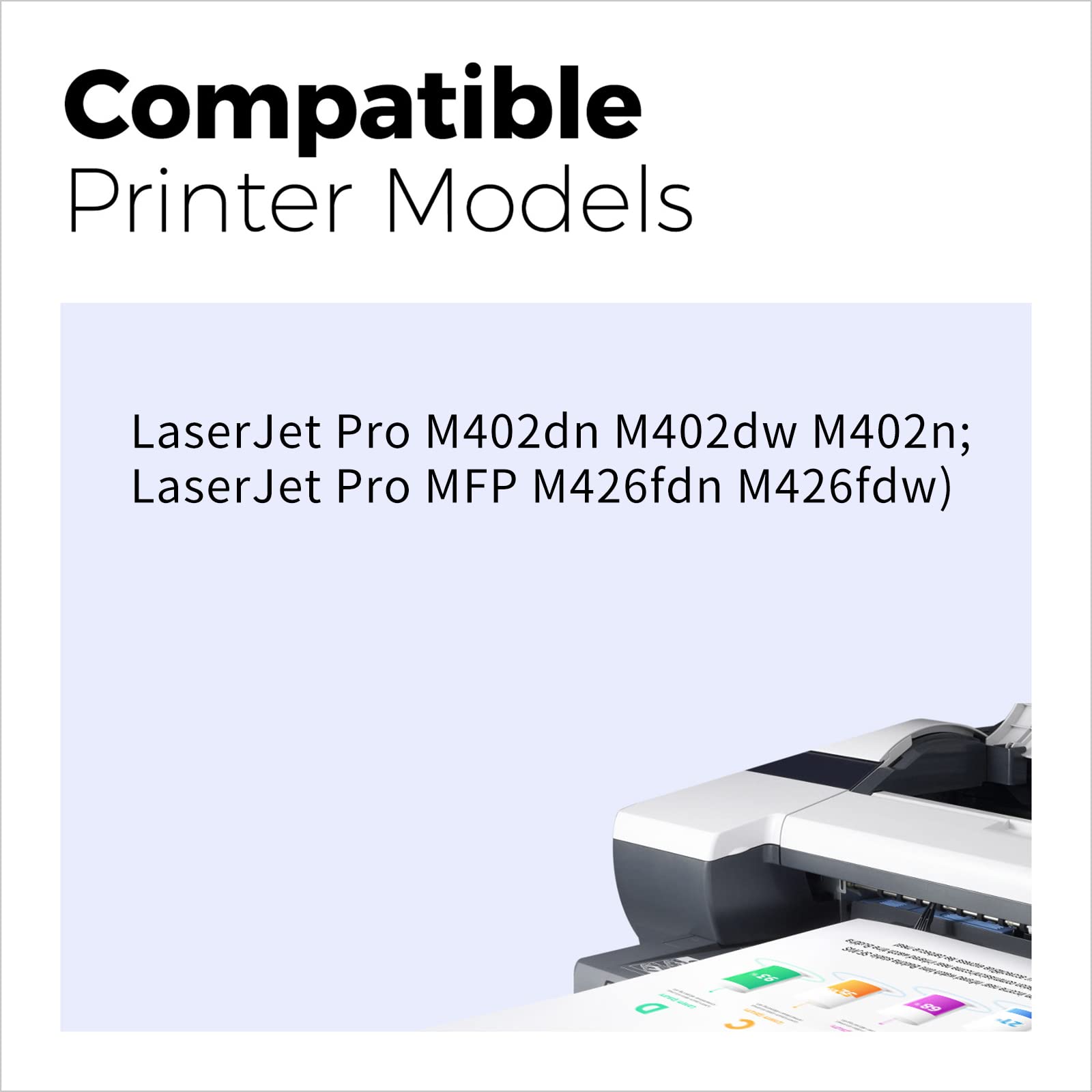 Compatible HP 26A CF226A Toner Cartridge With Chip(2 Black)
