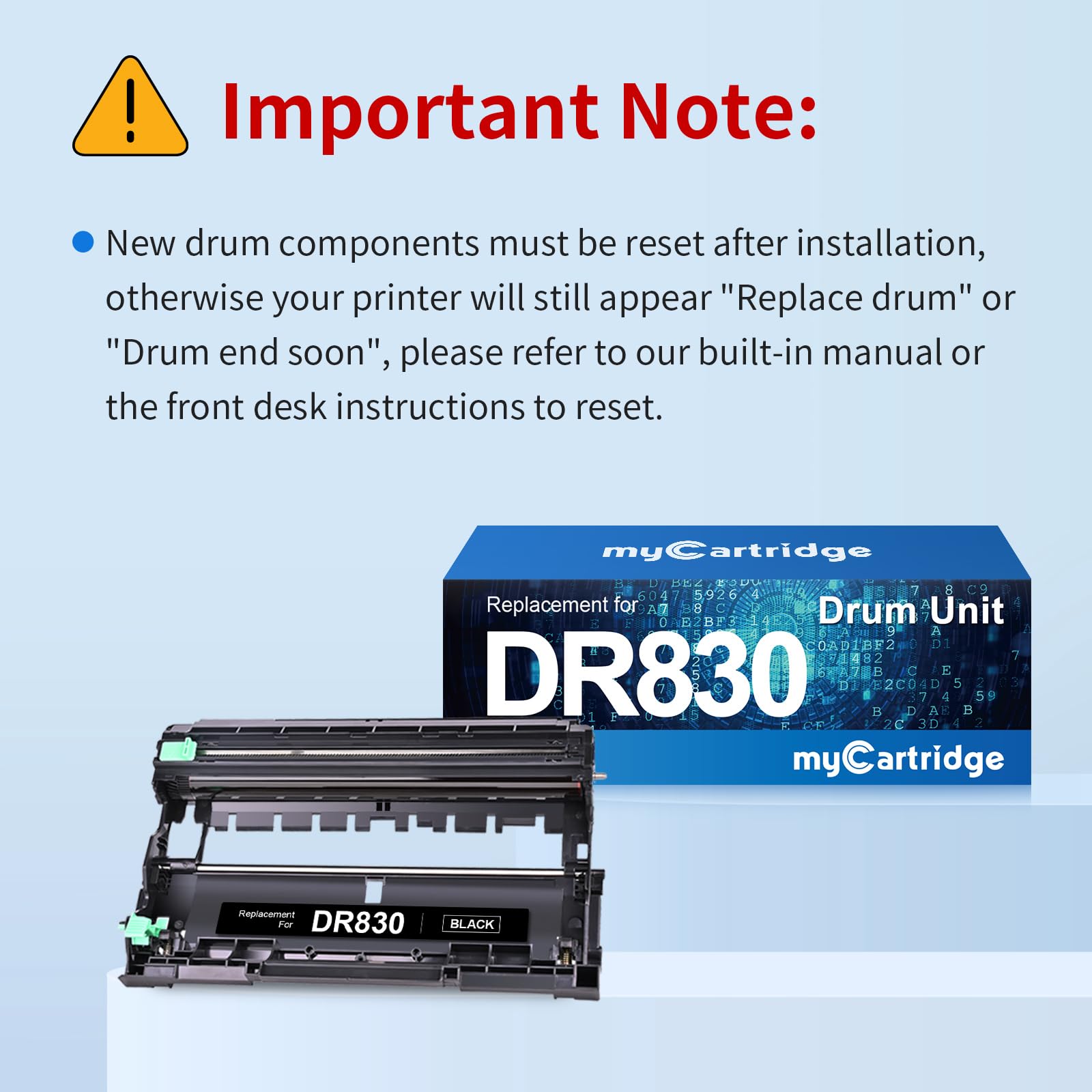 TN830XL Toner Cartridge and DR830 Compatible Toner Cartridge