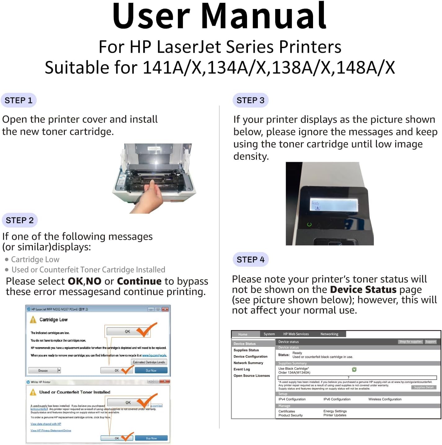HP 148X Compatible Toner Cartridge (1 Black)