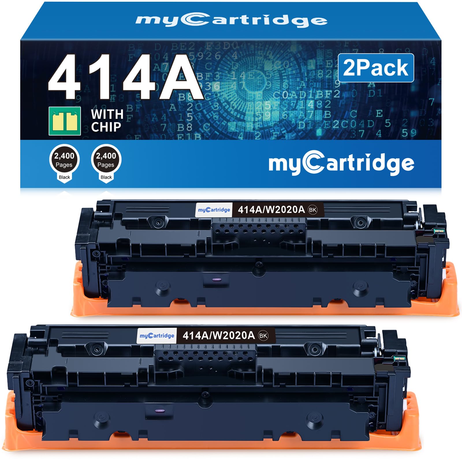 HP 414A Compatible Toner Cartridge with Chip(2 Black )