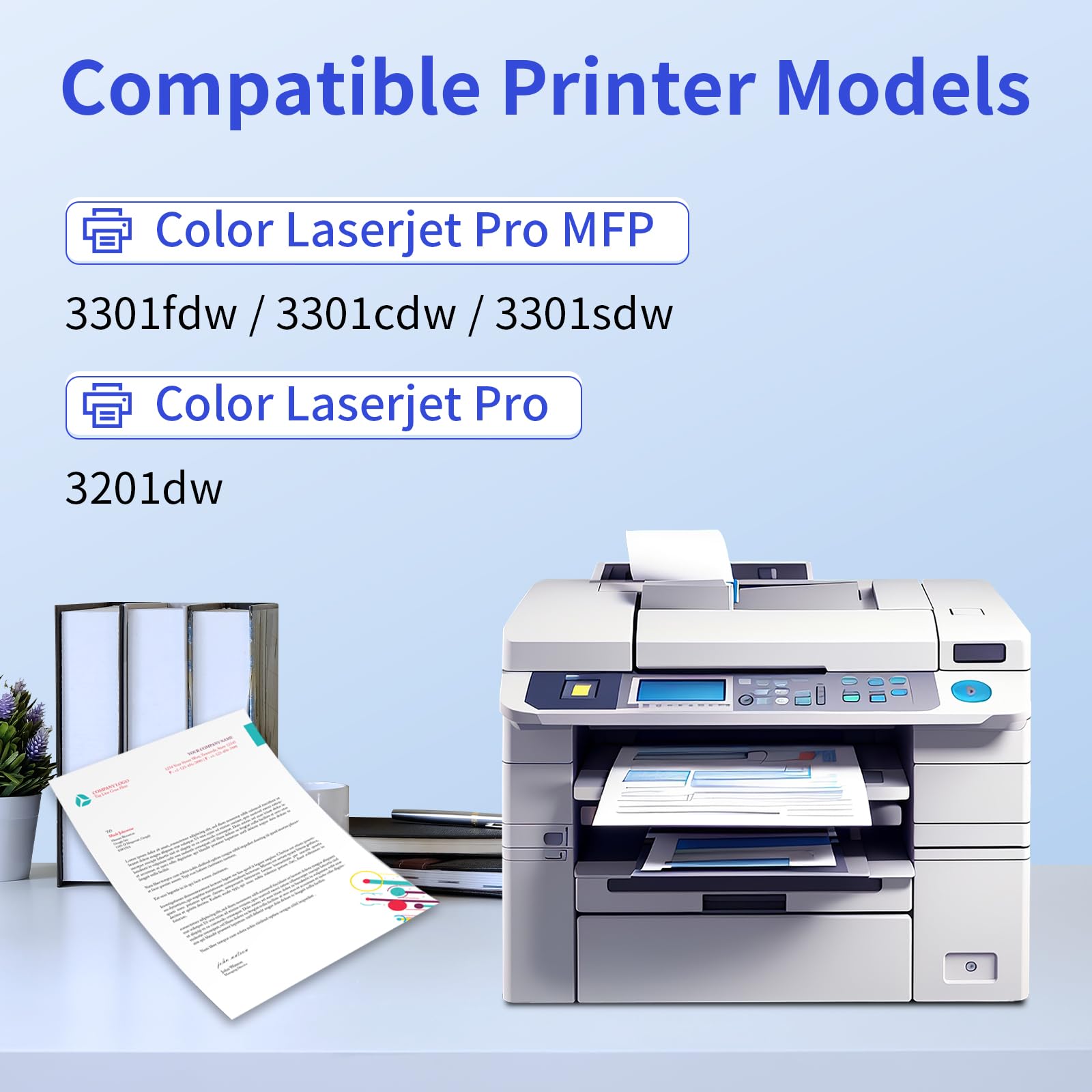 218X Toner Cartridges 4 Pack Compatible Replacement High Yield (No Chip)