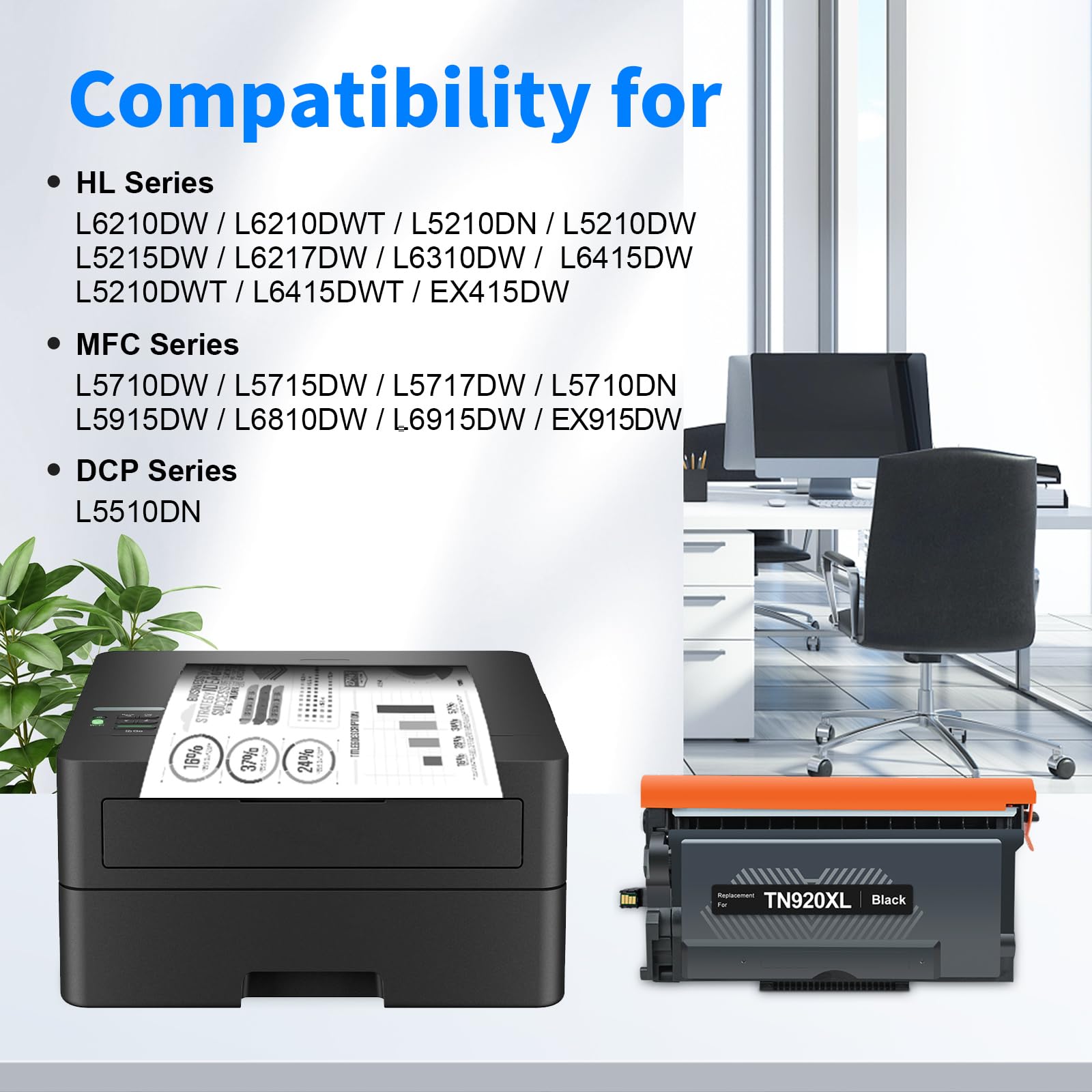 TN920XL Compatible Toner 2 Pack