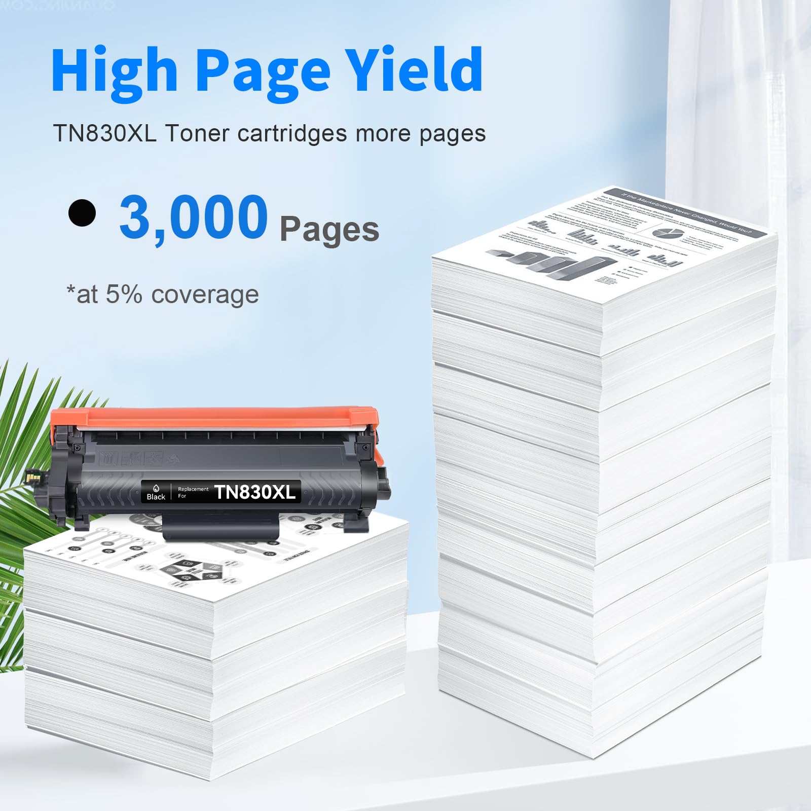 myCartridge page yield TN830 Compatible Toner is up to 3000 pages