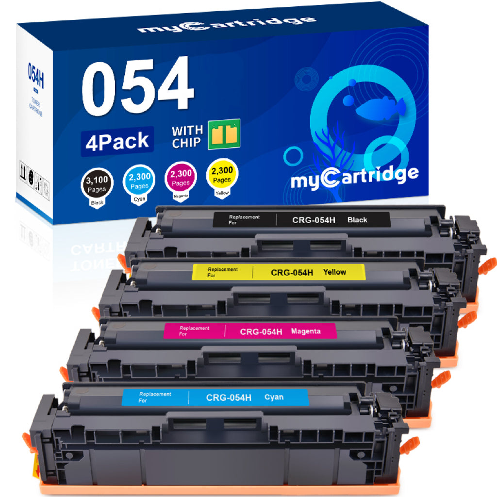 Compatible Canon 054 CRG054 Toner Cartridge（4Pack：Black,Cyan, Magenta,Yellow）