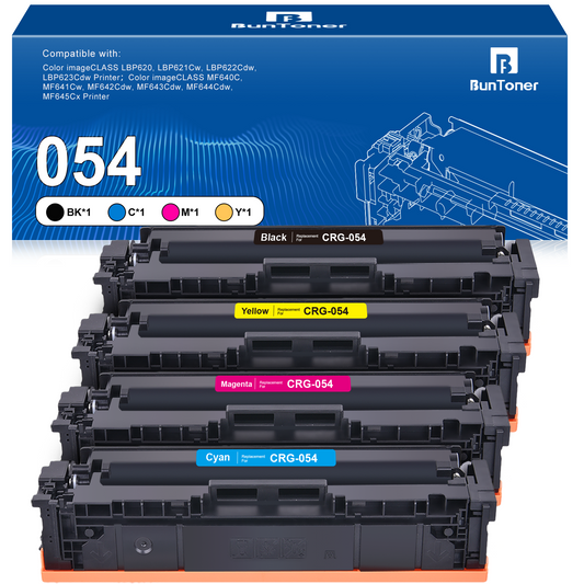 054 Toner Cartridges Compatible with Canon CRG054 054H CRG054H for Color imageCLASS MF644Cdw MF642Cdw MF643Cdw MF641Cw LBP622Cdw LBP623Cdw Printer, 4-Pack