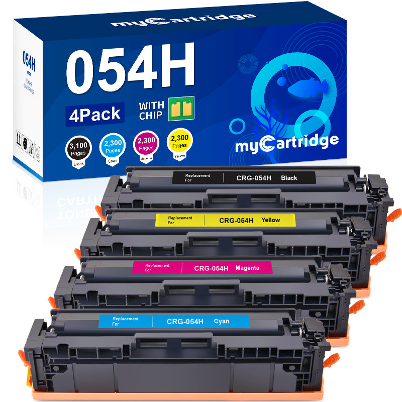 Canon 054 CRG054 Compatible Toner Cartridge（4Pack：Black,Cyan, Magenta,Yellow）