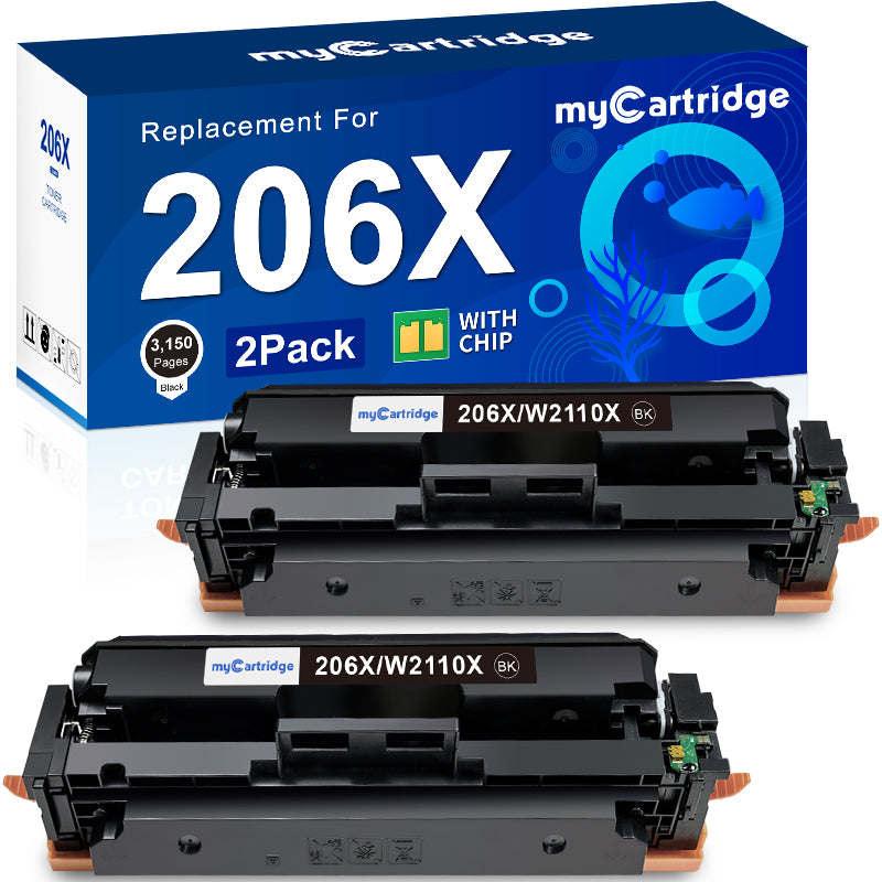 HP 206X Compatible Toner Cartridge With Chip（2 Black)