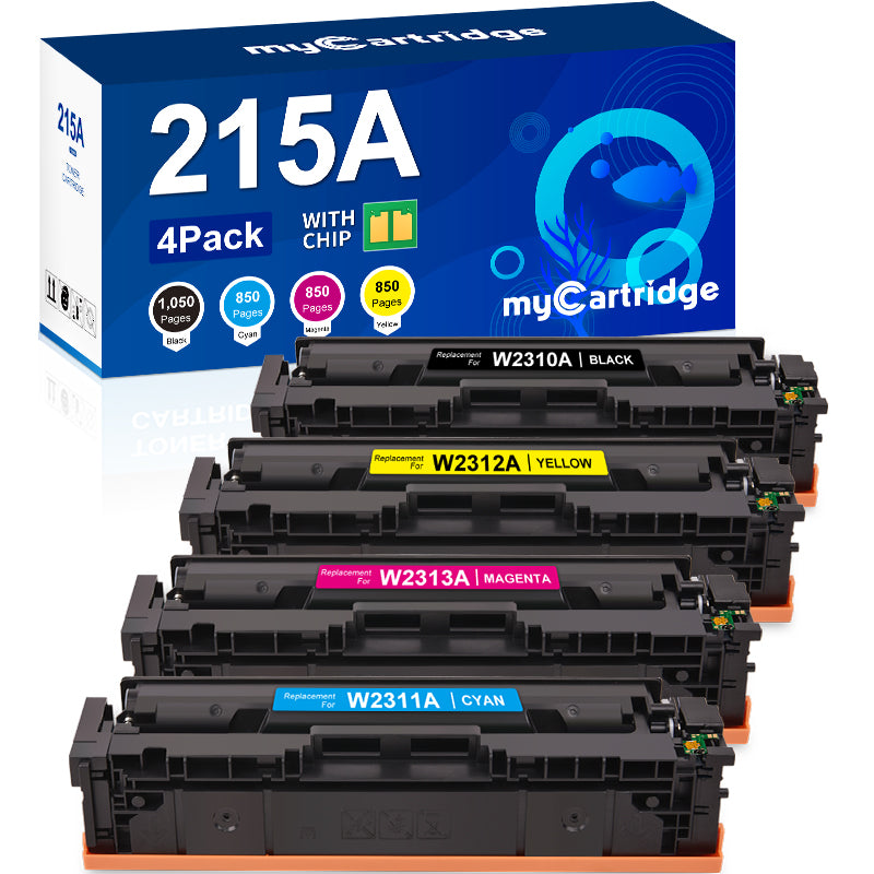 HP 215A Compatible Toner CartridgeWith Chip（4 Pack：Black,Cyan, Magenta,Yellow）
