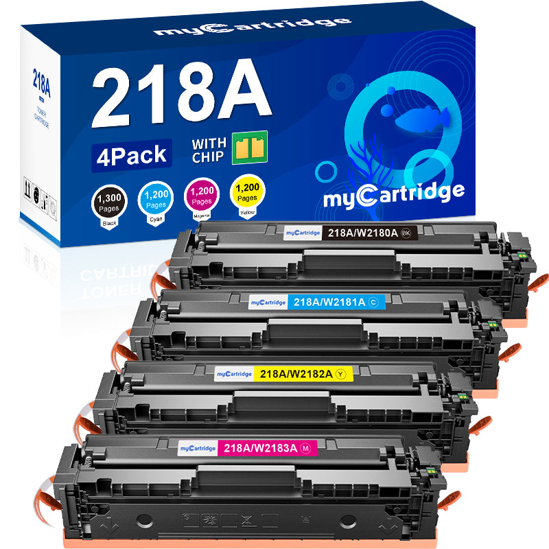 Compatible HP 218A toner cartridge Super High Yield Black Toner（4-Pack：Black, Cyan, Magenta, Yellow)