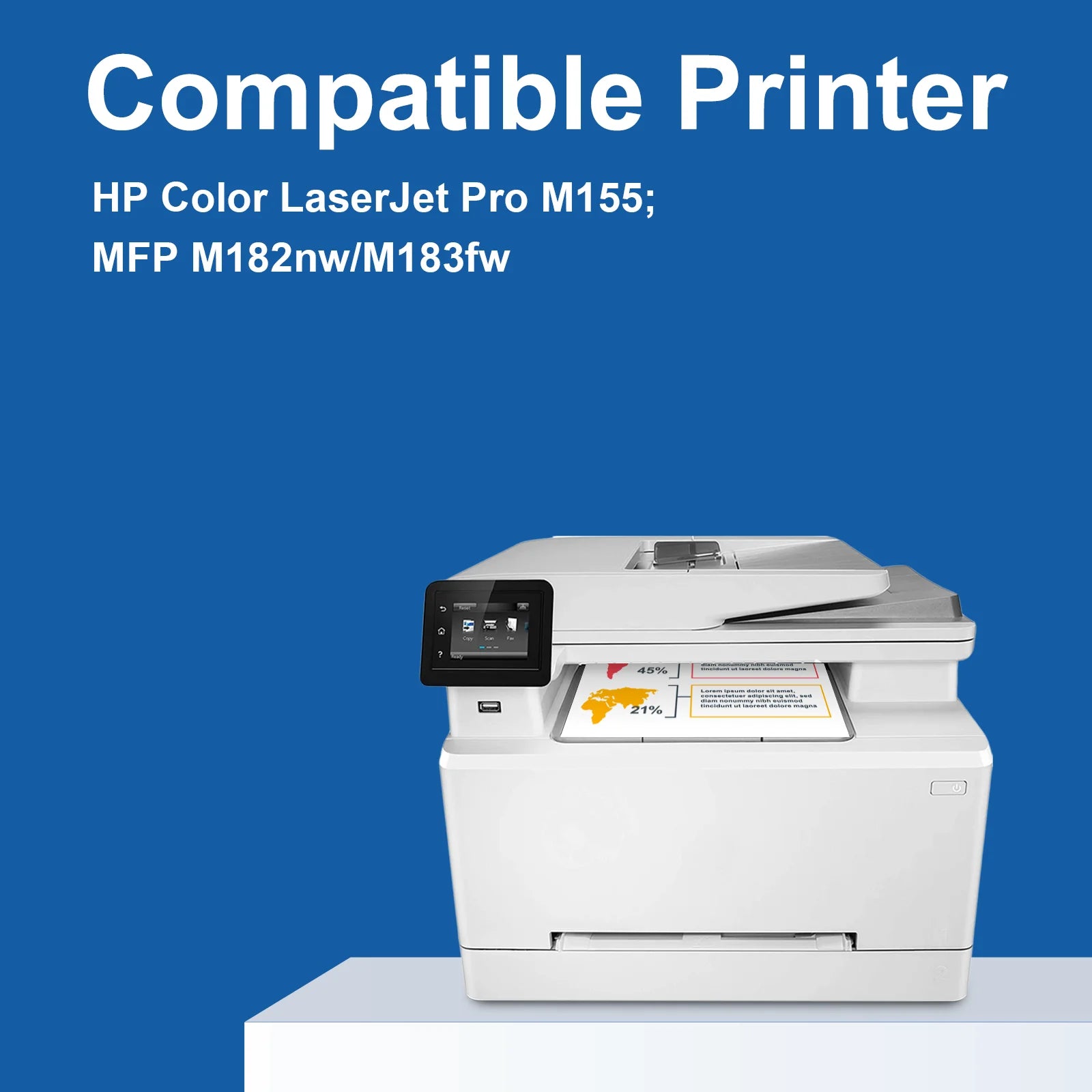Compatible HP 215A Toner Cartridge with Chip  Color Options for HP LaserJet Printers
