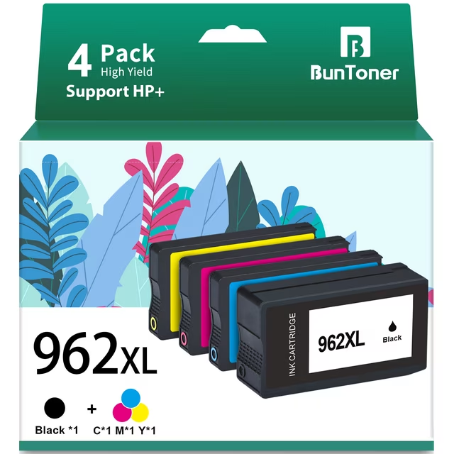 962XL Ink Cartridges Compatible for HP 962 962XL Ink Cartridges for HP 9015 9025 9020 9015e 9025e 9022e Printer 4 Pack (Black,Cyan, Magenta, Yellow)