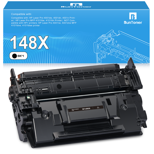 148X Toner Cartridge Compatible with HP 148X 148A W1480X W1480A for HP Pro 4001dw 4001dn 4001n MFP 4101fdw 4101fdn Printer, High Yield, 1 Black
