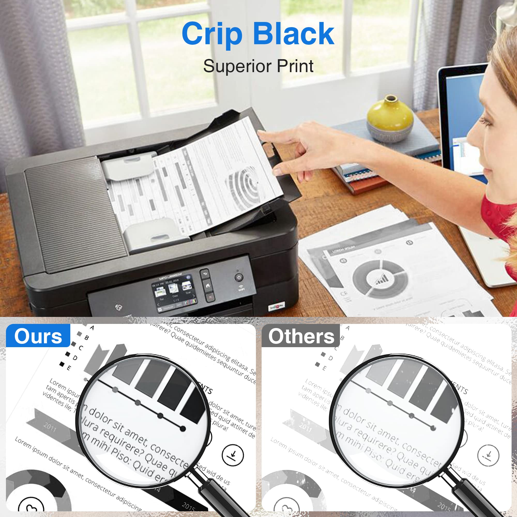 Compatible brother DR730 Super High Yield Black Toner （2 black）