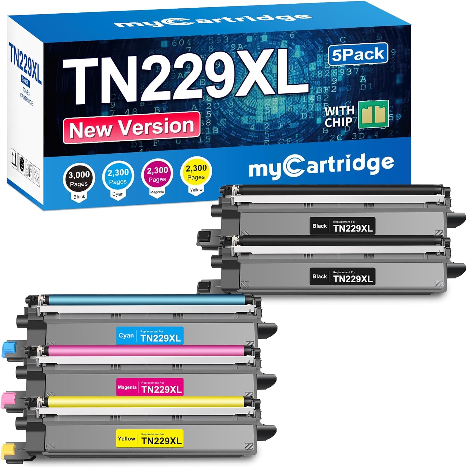 Compatible Brother TN229XL Toner 5-Pack | myCartridge