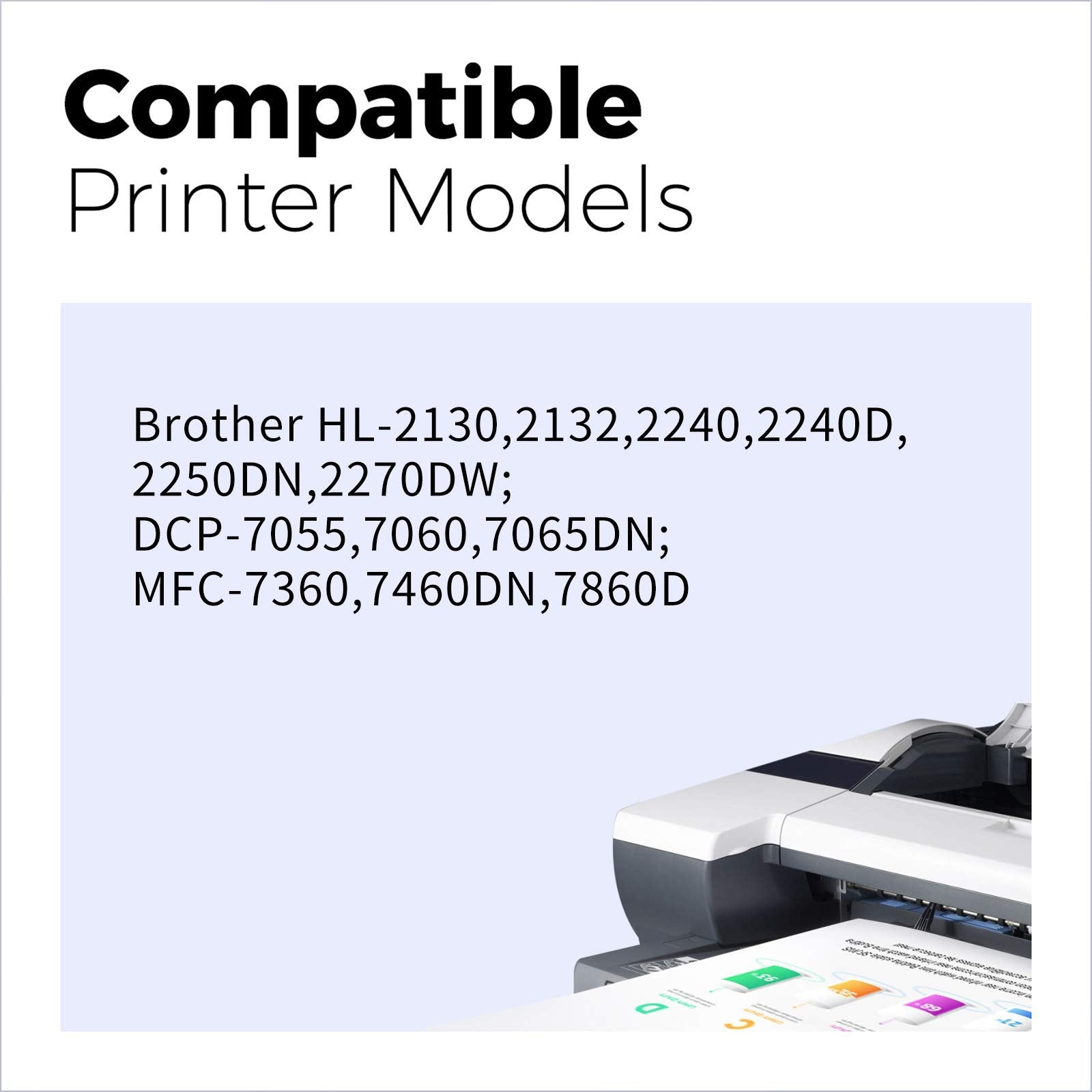 Compatible Brother TN450 Toner Cartridge（2 Black）