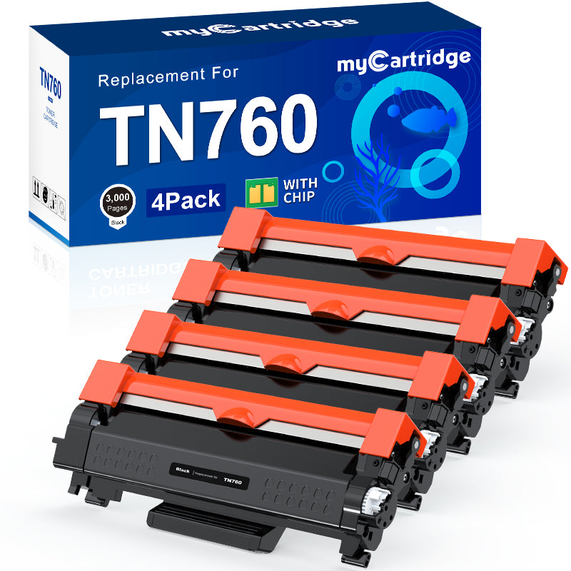 Brother TN760 Compatible Toner Cartridge (4 Black)