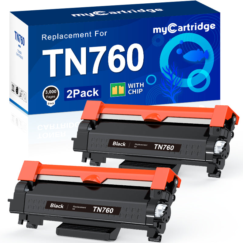 Brother TN760 Compatible Toner Cartridges（2Black）