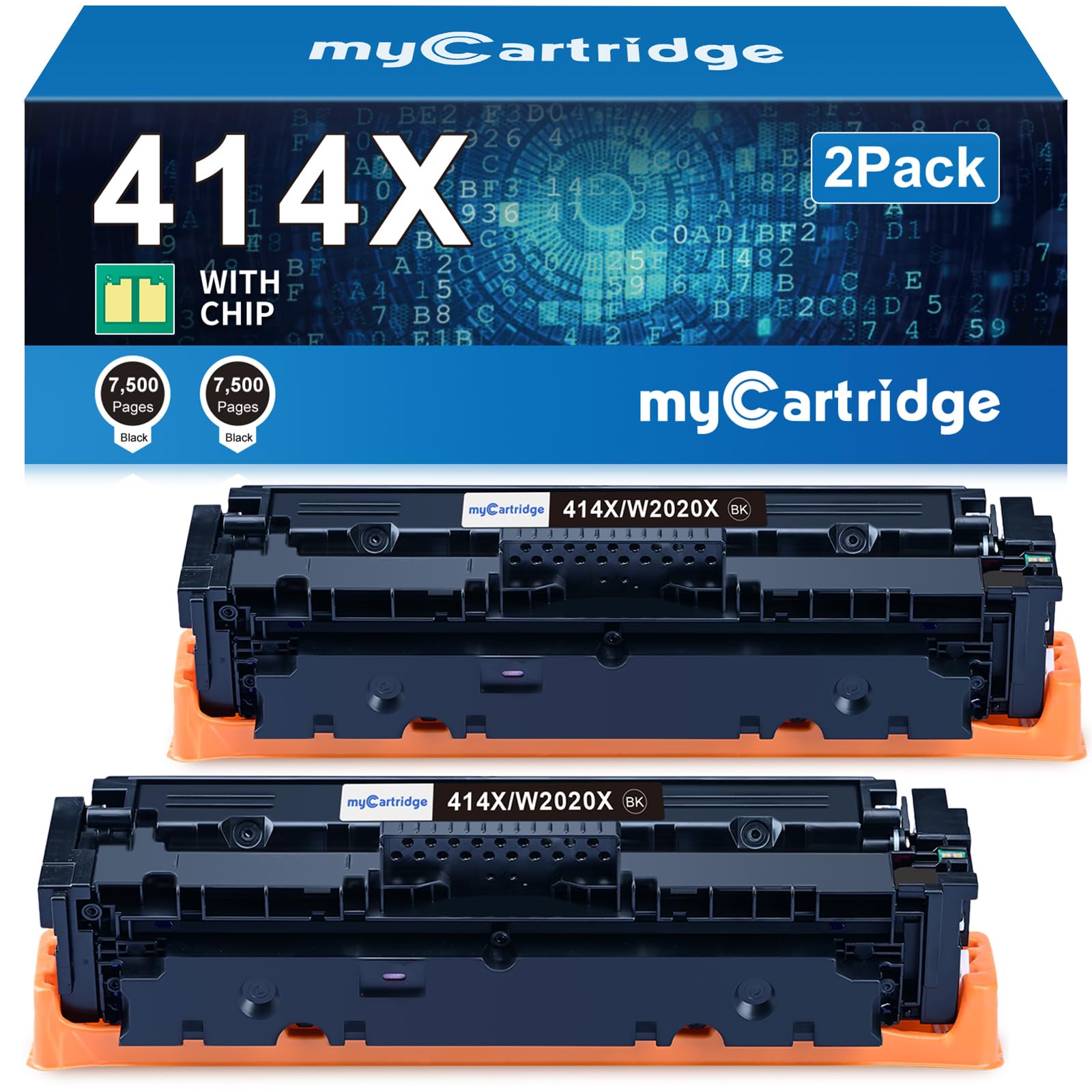 HP 414X Compatible Toner Cartridge with Chip（2 Black ）