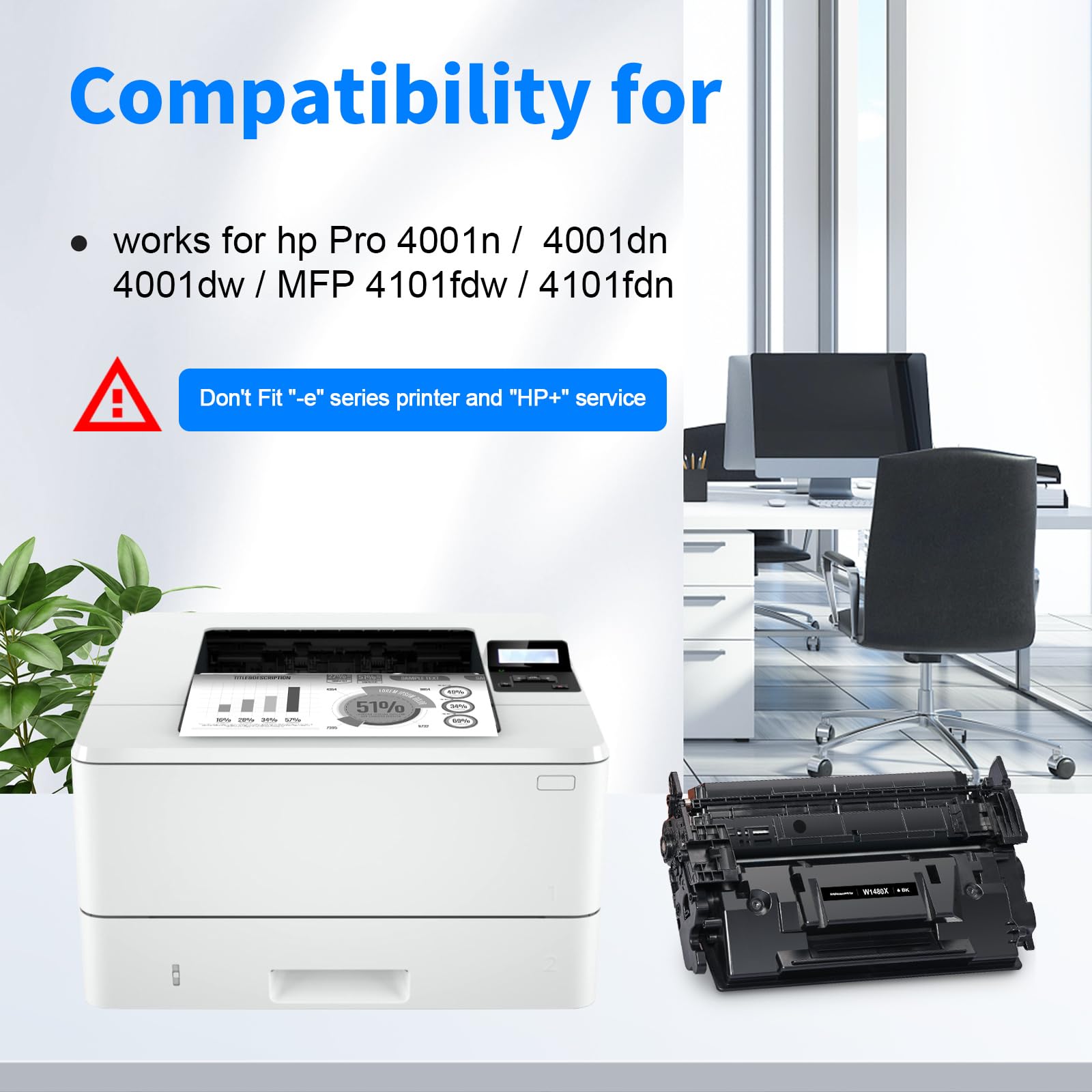 HP 148X Compatible Toner Cartridge (1 Black)