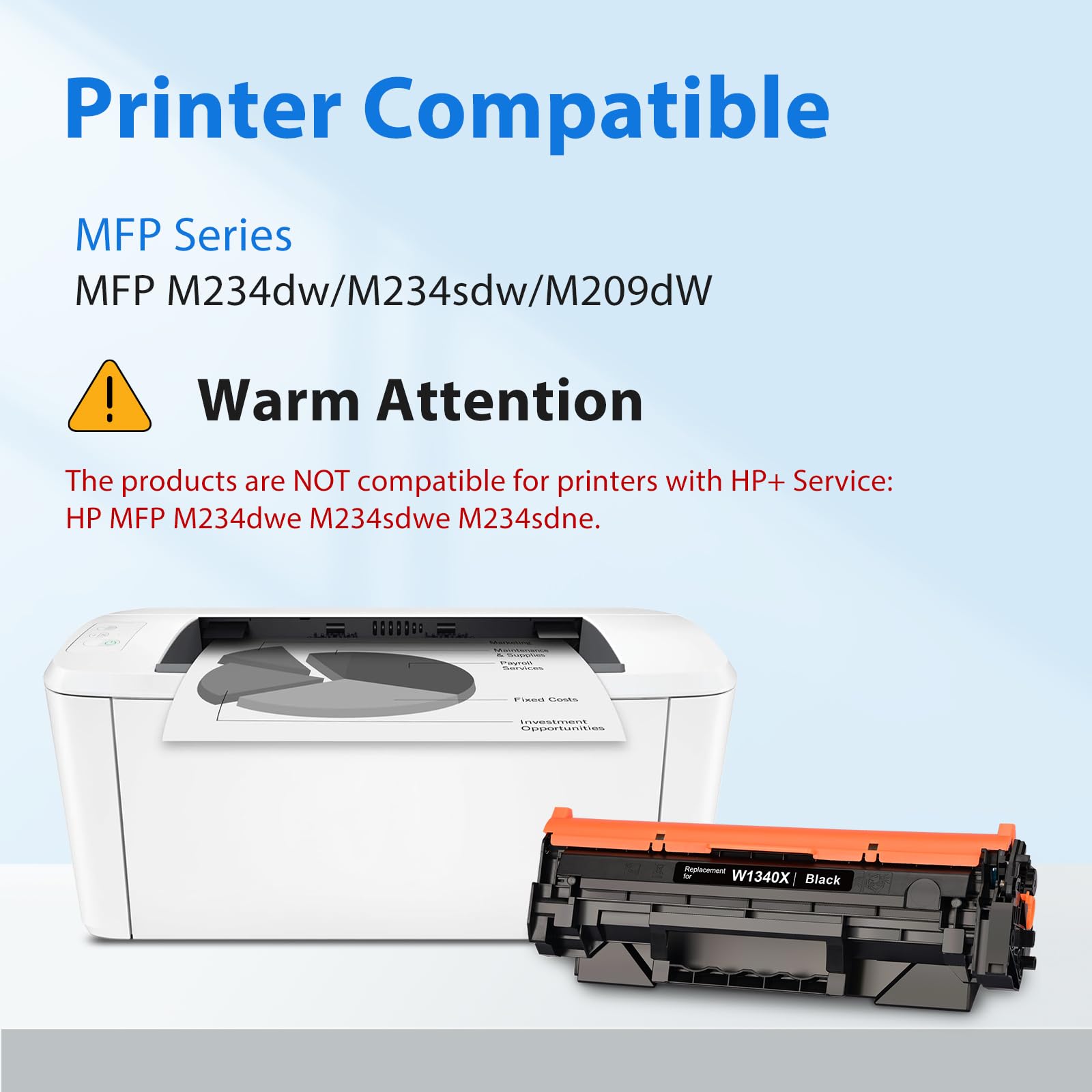 HP 134X Compatible Toner Cartridge With Chip （1 Black)