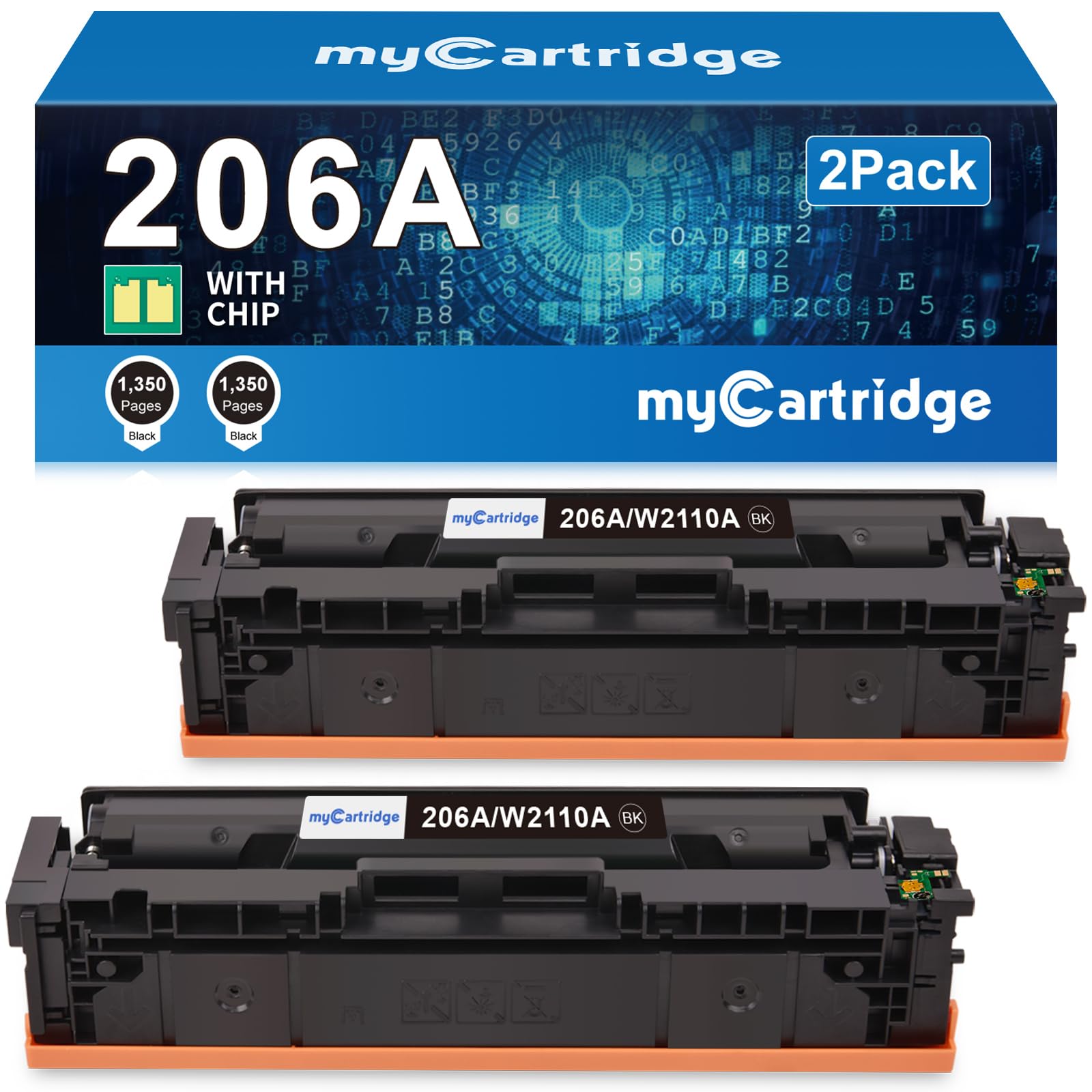HP 206A Compatible Toner Cartridge With Chip（2 Black)