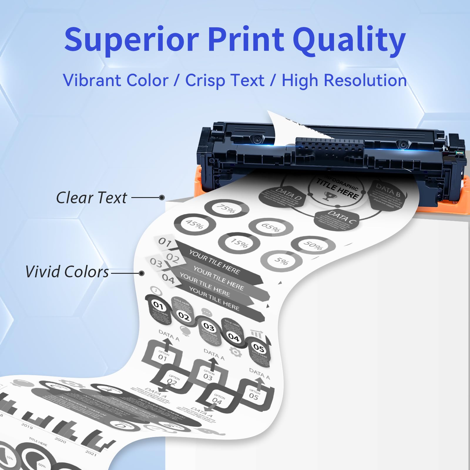 HP 414X Black Compatible  Toner Cartridge（1 Black）