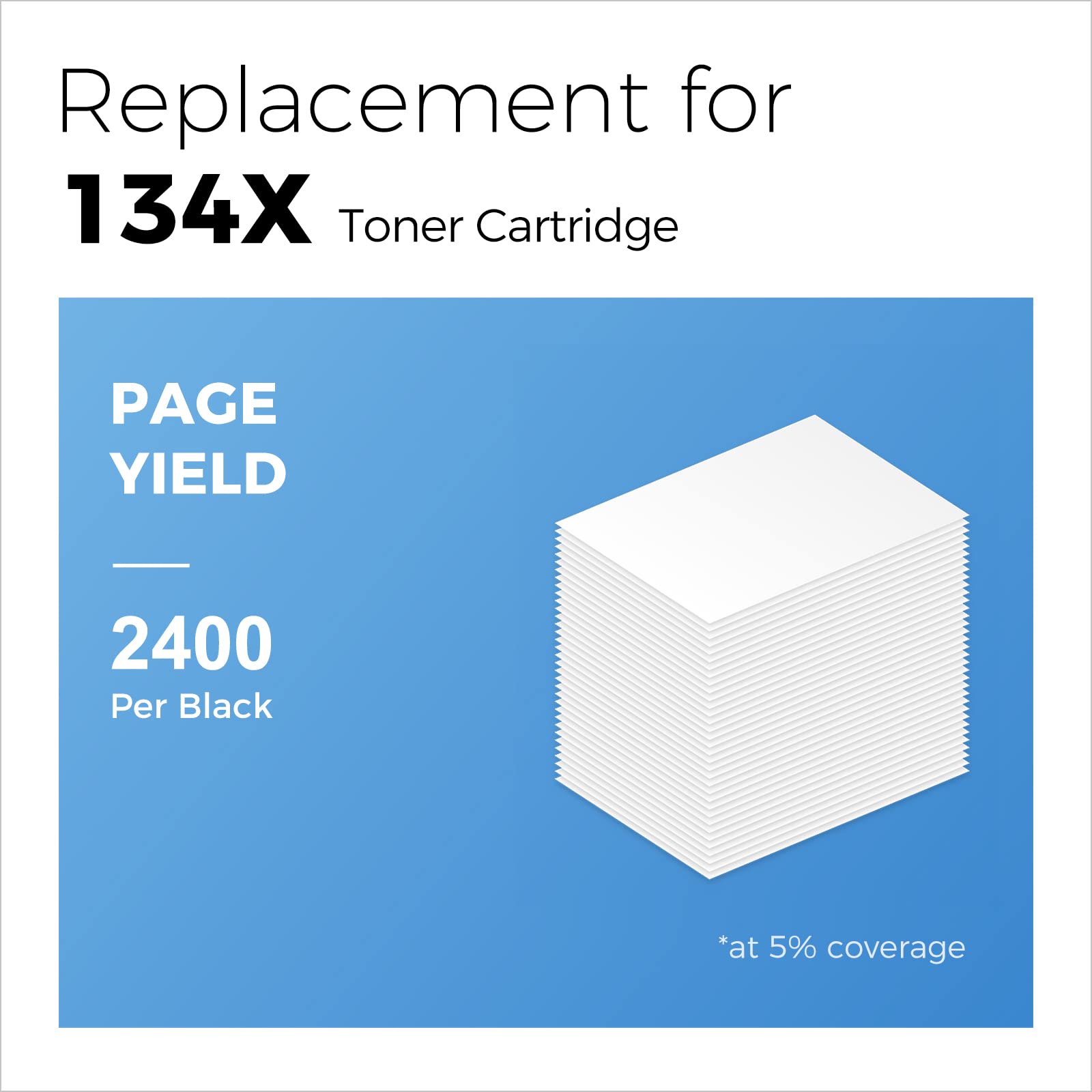 HP 134X Compatible Toner Cartridge With Chip （1 Black)