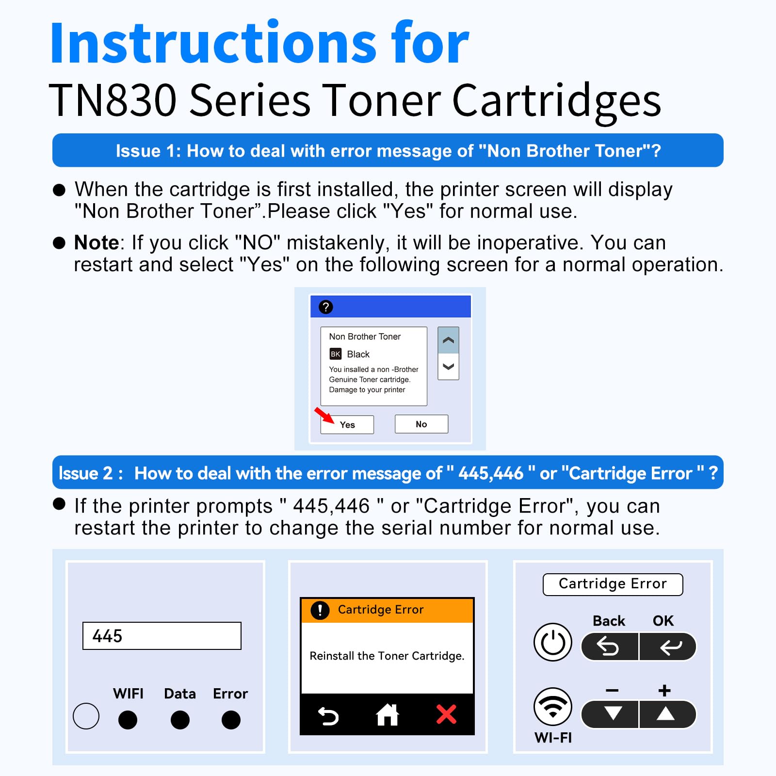 Compatible Brother TN830XL DR830 Super High Yield Black Toner ( 3 Black）