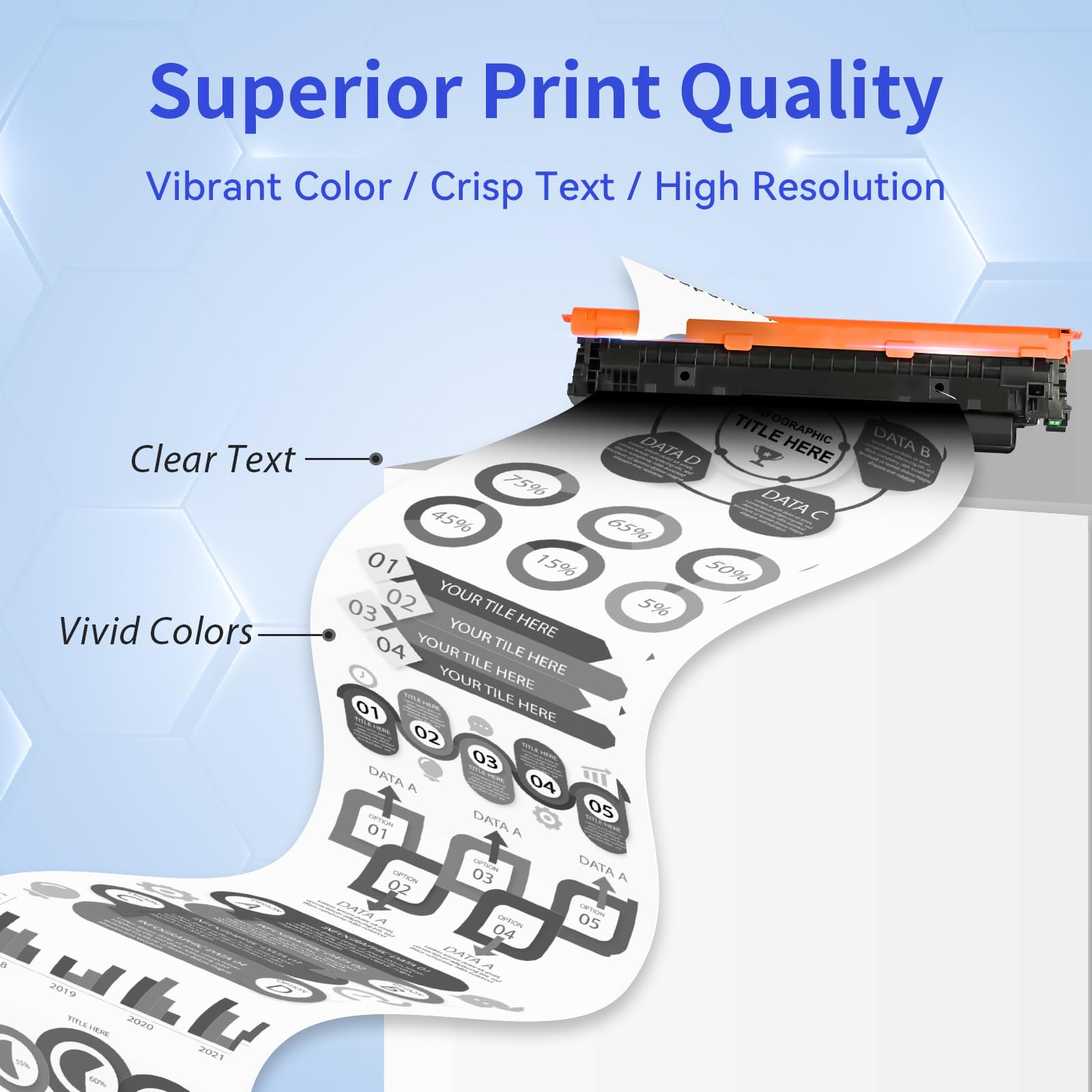 HP 210X Compatible Toner Cartridge With Chip（2 Black)