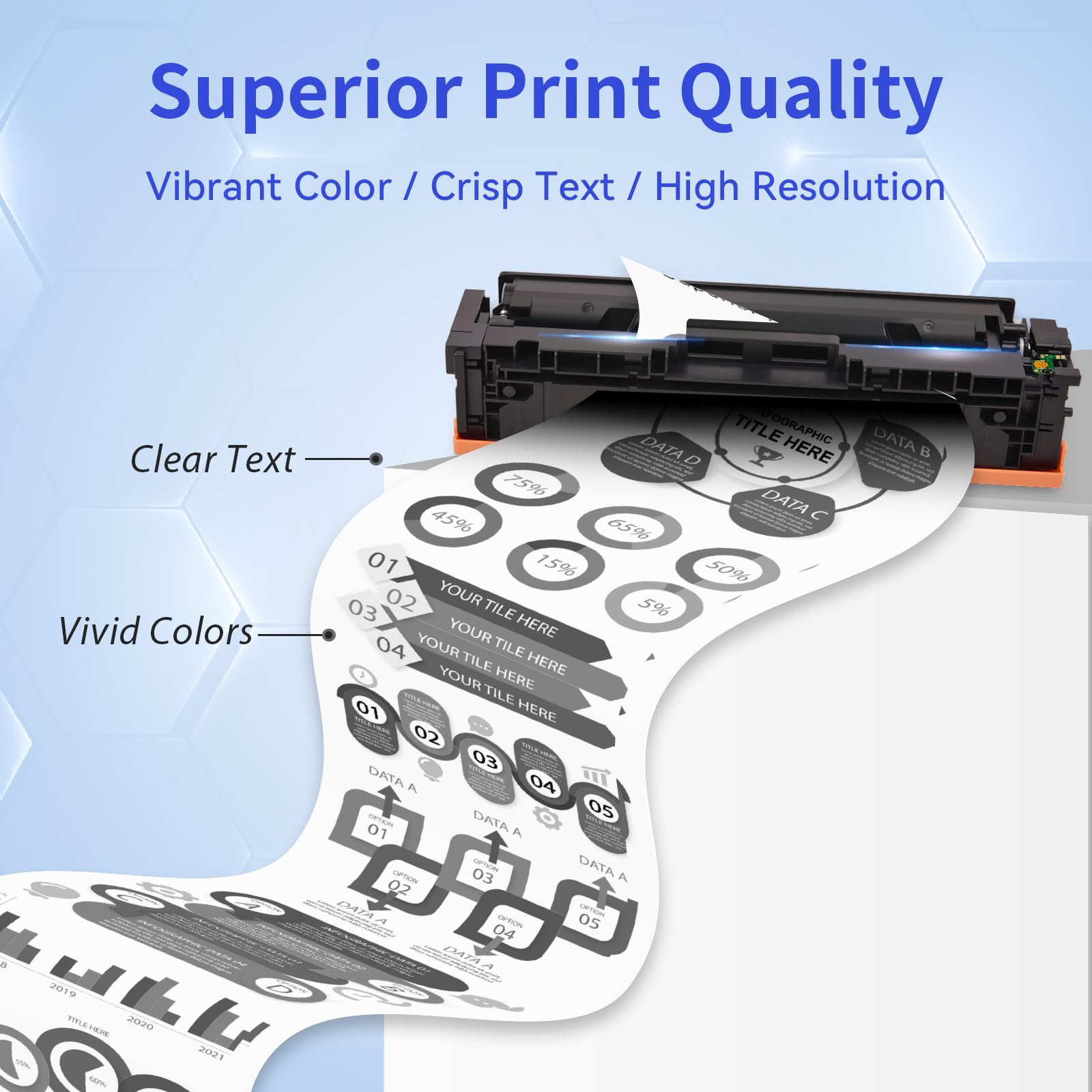 HP 206A Compatible Toner Cartridge With Chip（2 Black)