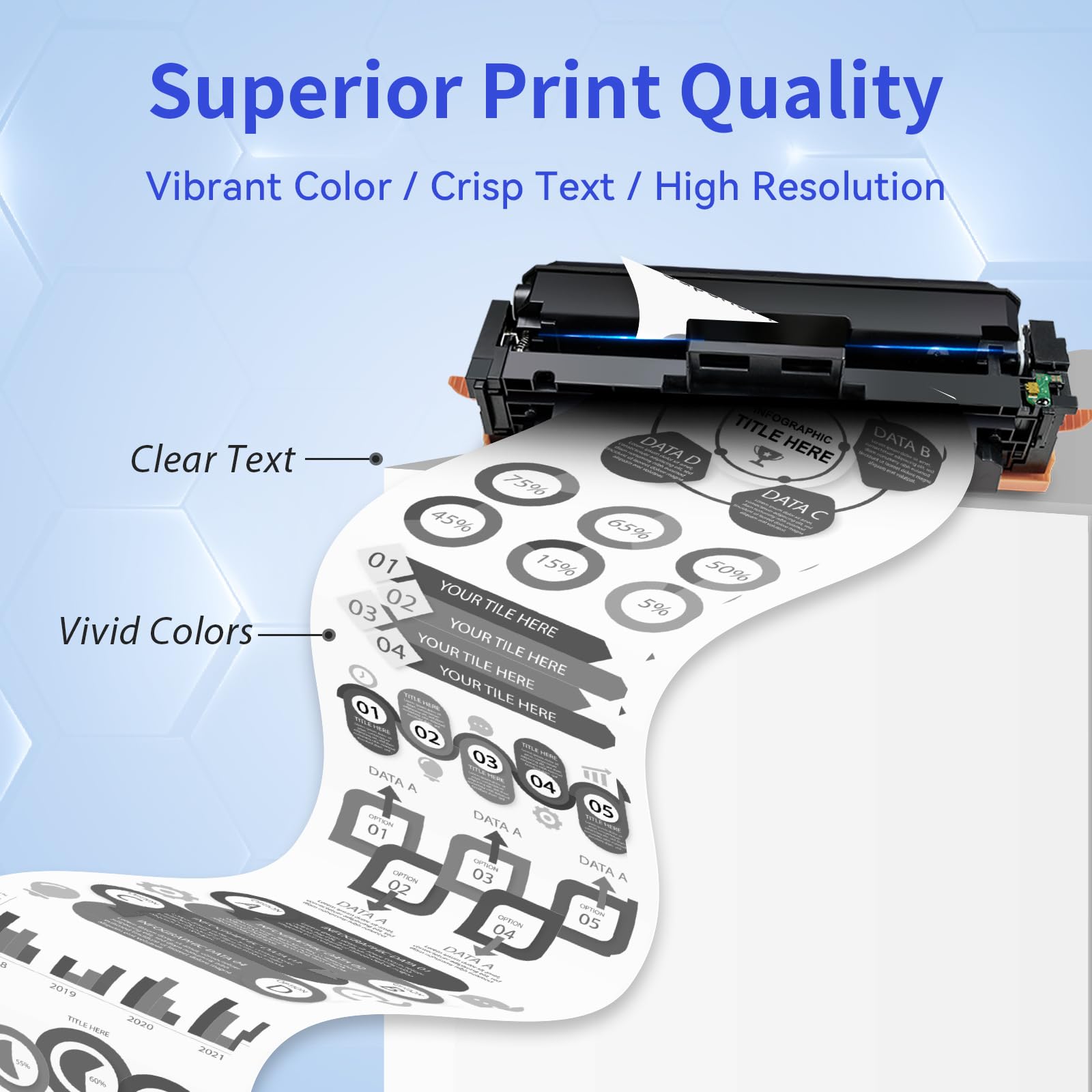 HP 206X Compatible Toner Cartridge With Chip（2 Black)