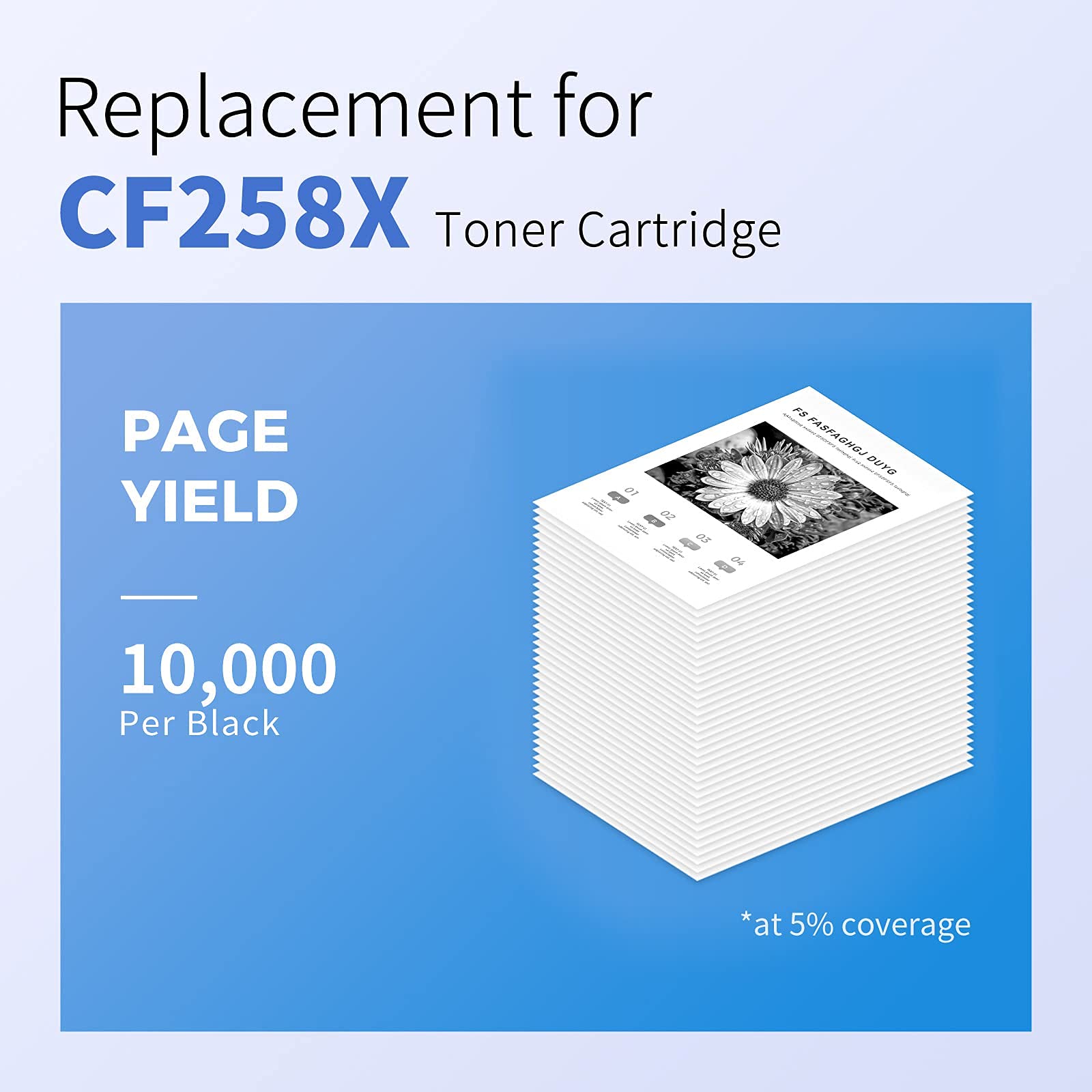 HP 58A CF258A Compatible Toner Cartridge With Chip（1 Black)