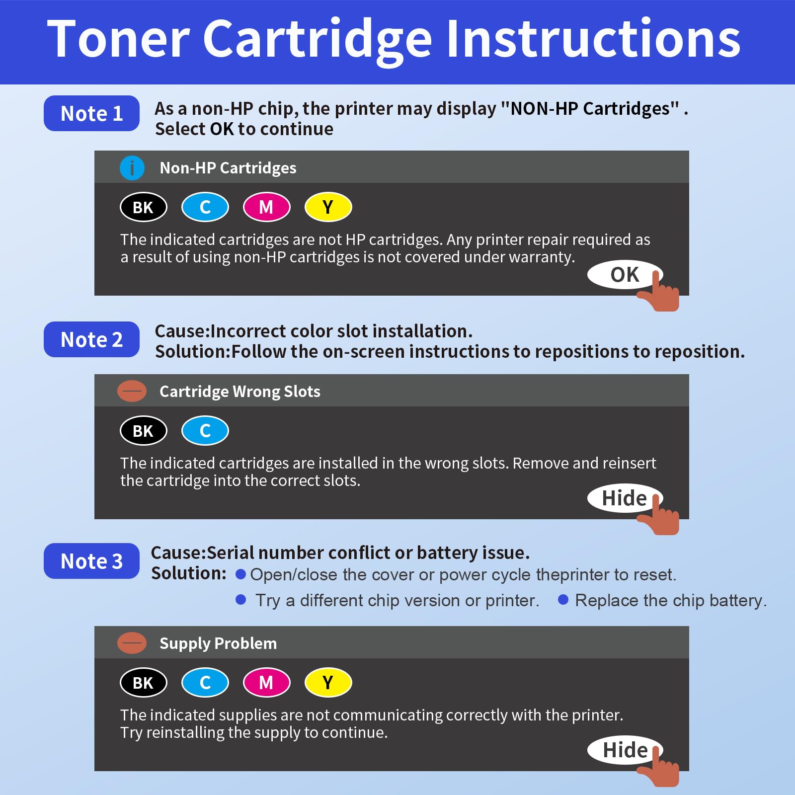 Compatible HP 218A toner cartridge Super High Yield Black Toner（4-Pack：Black, Cyan, Magenta, Yellow)