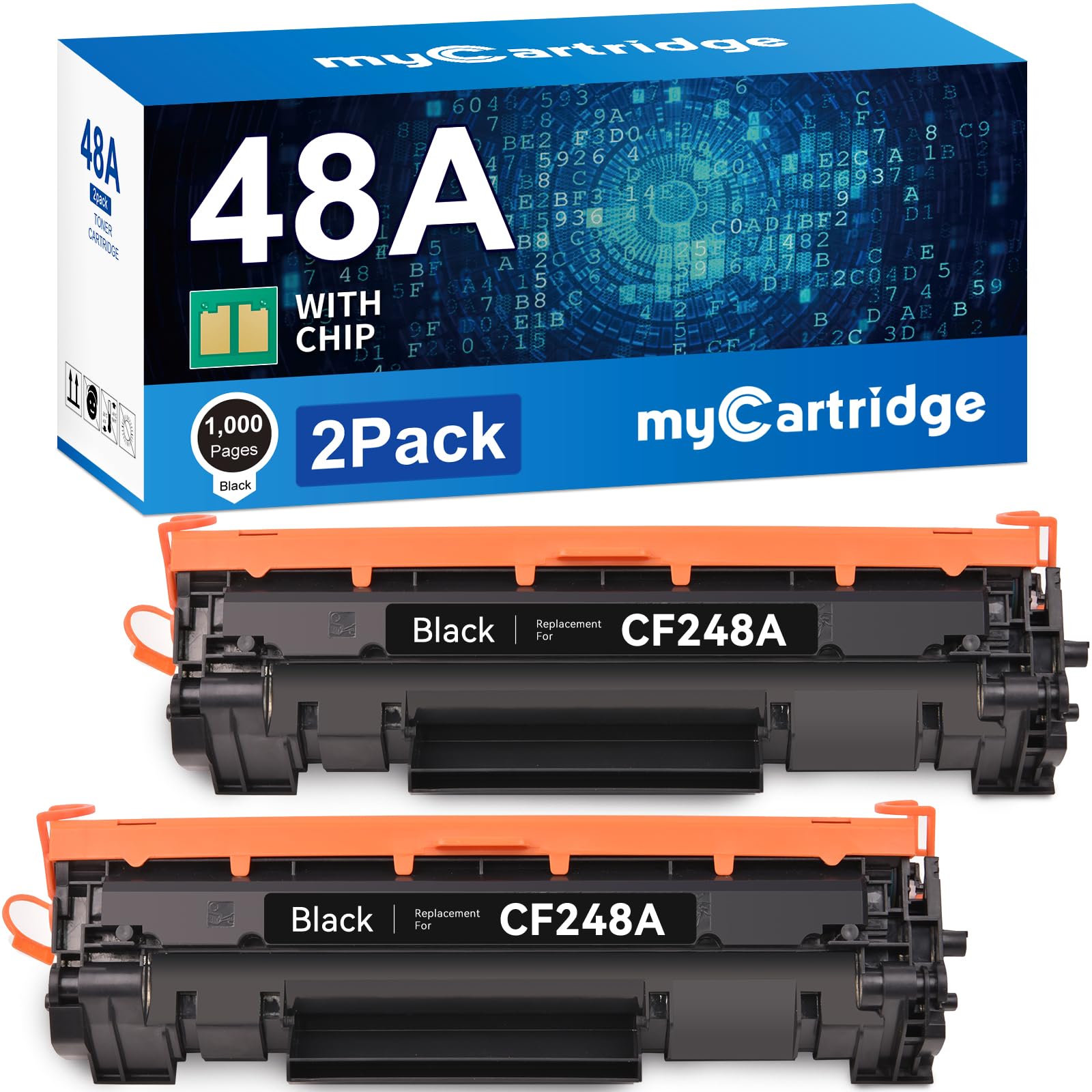 Compatible HP 48A Toner Cartridge Black 2PK (CF248A)