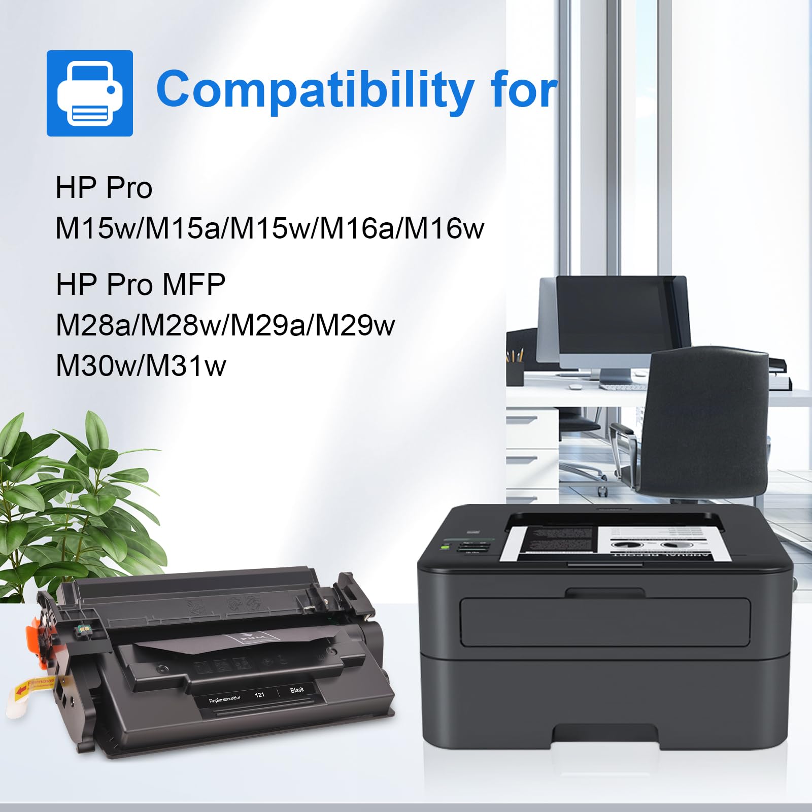 HP 48A  (CF248A) Compatible Toner Cartridge （2 Black）