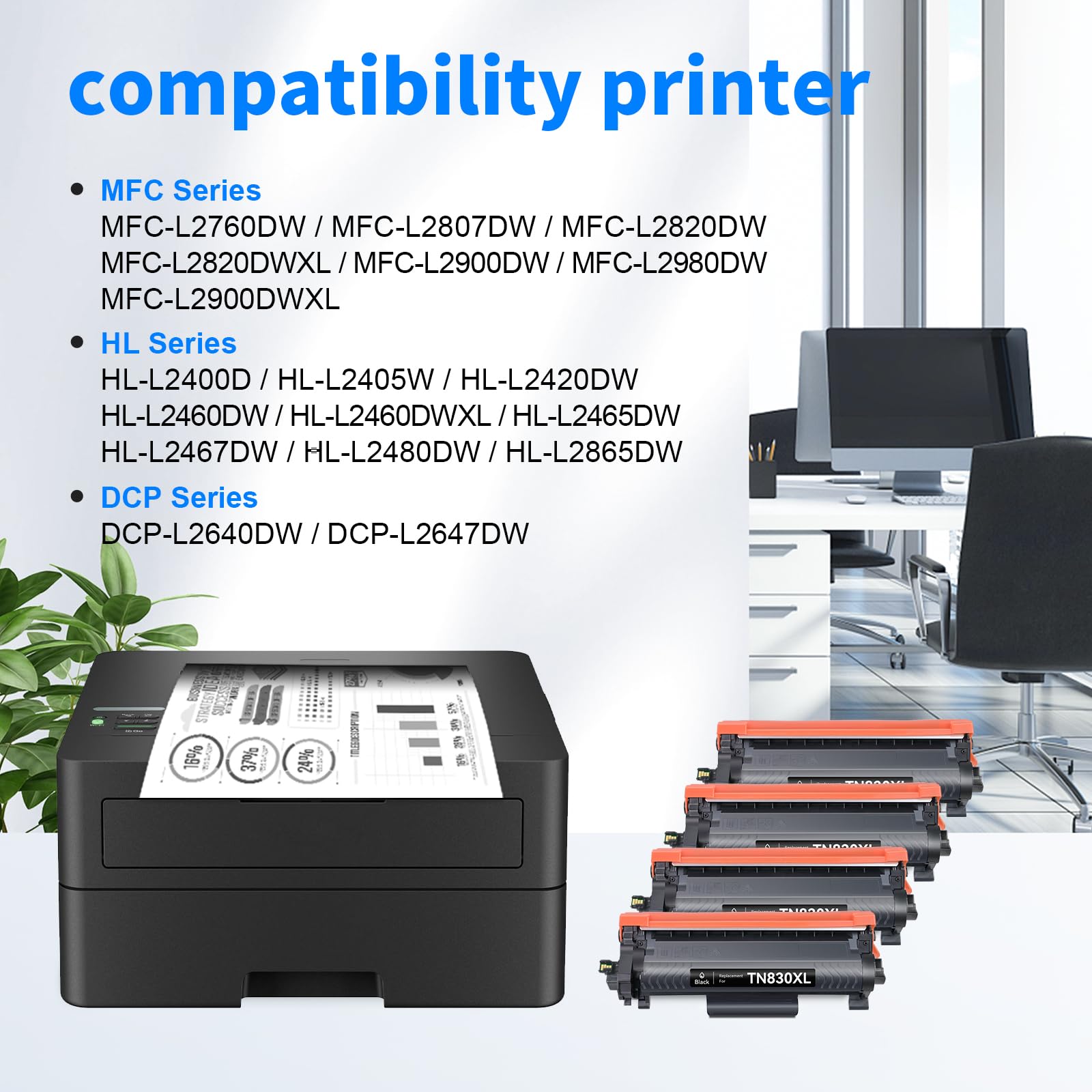 myCartridge TN830 Compatible Toner compatibility printers