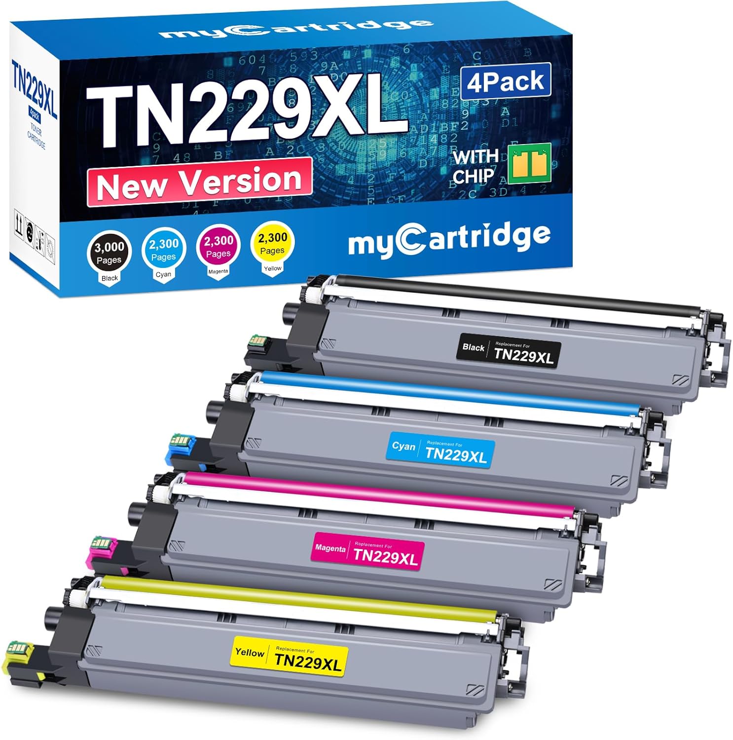 Compatible Brother TN229XL Toner 4-Pack BCMY | myCartridge