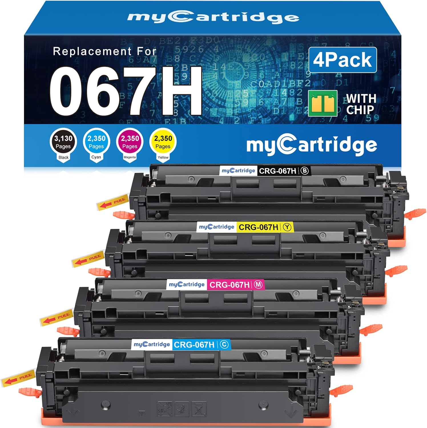 Compatible Canon 067H Toner 4-Pack BCMY with Chip | myCartridge
