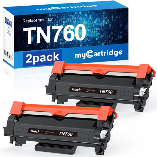 myCartridge Compatible Brother TN760 2P Toner Cartridges