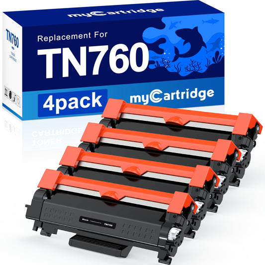 myCartridge TN760 Compatible Toner Cartridges 4 Pack